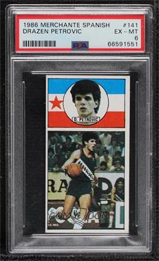 1986 Converse Merchante Spanish - [Base] #141 - Drazen Petrovic [PSA 6 EX‑MT]