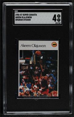 1986 Super Canasta NBA Stickers - [Base] #_AKOL - Akeem Olajuwon [SGC 4 VG/EX]