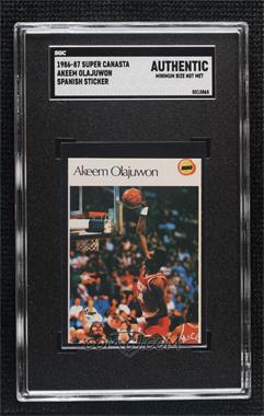 1986 Super Canasta NBA Stickers - [Base] #_AKOL - Akeem Olajuwon [SGC Authentic]