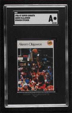 1986 Super Canasta NBA Stickers - [Base] #_AKOL - Akeem Olajuwon [SGC Authentic]