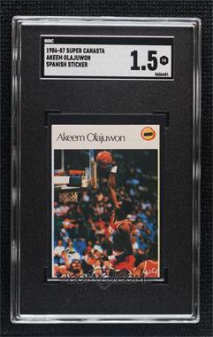 1986 Super Canasta NBA Stickers - [Base] #_AKOL - Akeem Olajuwon [SGC 1.5 FR]
