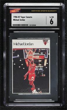 1986 Super Canasta NBA Stickers - [Base] #_MIJO - Michael Jordan [CSG 6 Ex/NM]