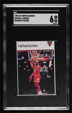 1986 Super Canasta NBA Stickers - [Base] #_MIJO - Michael Jordan [SGC 80 EX/NM 6]