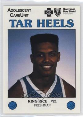 1987-88 Adolescent CareUnit North Carolina Tar Heels - [Base] #21 - King Rice