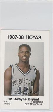 1987-88 Coca-Cola Georgetown Hoyas Kids & Cops Police - [Base] #4 - Dwayne Bryant