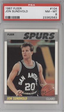 1987-88 Fleer - [Base] #104 - Jon Sundvold [PSA 8 NM‑MT]