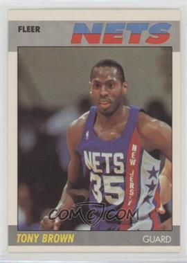 1987-88 Fleer - [Base] #14 - Tony Brown