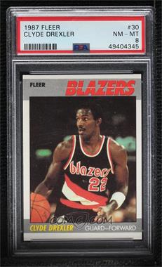 1987-88 Fleer - [Base] #30 - Clyde Drexler [PSA 8 NM‑MT]