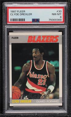 1987-88 Fleer - [Base] #30 - Clyde Drexler [PSA 8 NM‑MT]