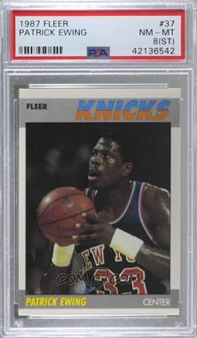 1987-88 Fleer - [Base] #37 - Patrick Ewing [PSA 8 NM‑MT (ST)]