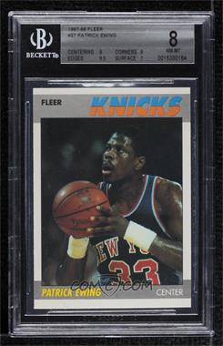 1987-88 Fleer - [Base] #37 - Patrick Ewing [BGS 8 NM‑MT]