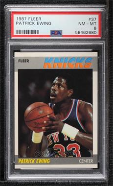 1987-88 Fleer - [Base] #37 - Patrick Ewing [PSA 8 NM‑MT]