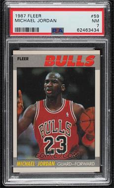 1987-88 Fleer - [Base] #59 - Michael Jordan [PSA 7 NM]