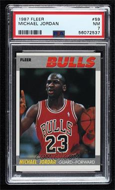 1987-88 Fleer - [Base] #59 - Michael Jordan [PSA 7 NM]