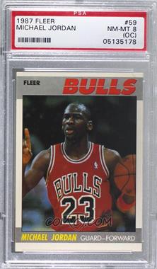 1987-88 Fleer - [Base] #59 - Michael Jordan [PSA 8 NM‑MT (OC)]