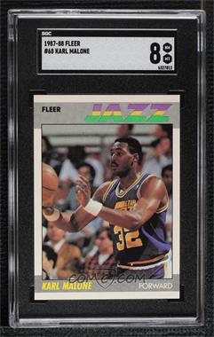 1987-88 Fleer - [Base] #68 - Karl Malone [SGC 8 NM/Mt]