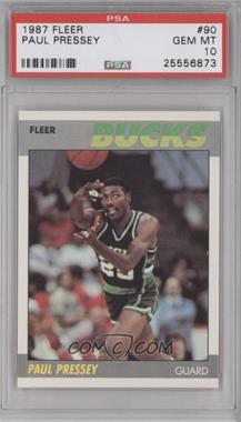 1987-88 Fleer - [Base] #90 - Paul Pressey [PSA 10 GEM MT]