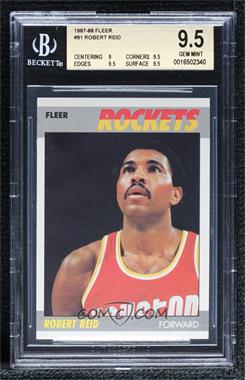 1987-88 Fleer - [Base] #91 - Robert Reid [BGS 9.5 GEM MINT]