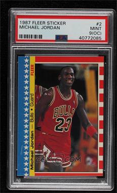 1987-88 Fleer - Stickers #2 - Michael Jordan [PSA 9 MINT (OC)]