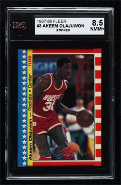 1987-88 Fleer - Stickers #3 - Hakeem Olajuwon [KSA 8.5 NMM+]