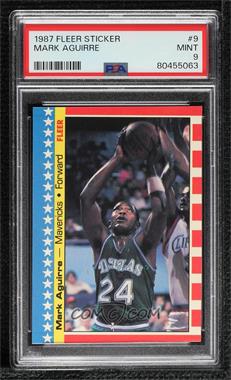 1987-88 Fleer - Stickers #9 - Mark Aguirre [PSA 9 MINT]