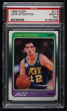 1988-89 Fleer - [Base] #115 - John Stockton [PSA 9 MINT (OC)]