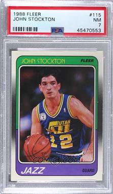 1988-89 Fleer - [Base] #115 - John Stockton [PSA 7 NM]