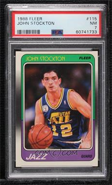 1988-89 Fleer - [Base] #115 - John Stockton [PSA 7 NM]