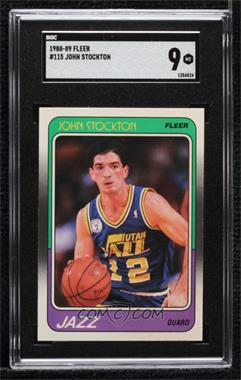 1988-89 Fleer - [Base] #115 - John Stockton [SGC 9 MINT]