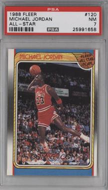 1988-89 Fleer - [Base] #120 - All-Star - Michael Jordan [PSA 7 NM]