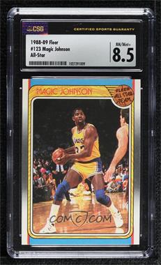 1988-89 Fleer - [Base] #123 - All-Star - Magic Johnson [CSG 8.5 NM/Mint+]