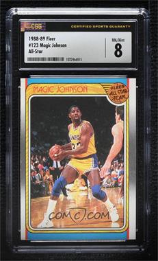 1988-89 Fleer - [Base] #123 - All-Star - Magic Johnson [CSG 8 NM/Mint]