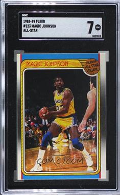 1988-89 Fleer - [Base] #123 - All-Star - Magic Johnson [SGC 7 NM]