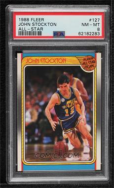 1988-89 Fleer - [Base] #127 - All-Star - John Stockton [PSA 8 NM‑MT]