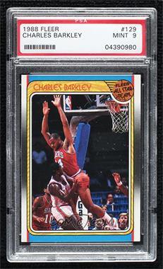 1988-89 Fleer - [Base] #129 - All-Star - Charles Barkley [PSA 9 MINT]