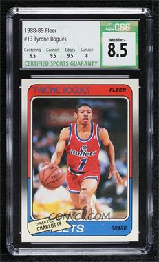 1988-89 Fleer - [Base] #13 - Tyrone Bogues [CSG 8.5 NM/Mint+]