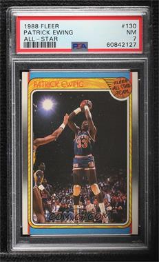 1988-89 Fleer - [Base] #130 - All-Star - Patrick Ewing [PSA 7 NM]