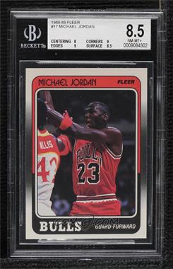 1988-89 Fleer - [Base] #17 - Michael Jordan [BGS 8.5 NM‑MT+]