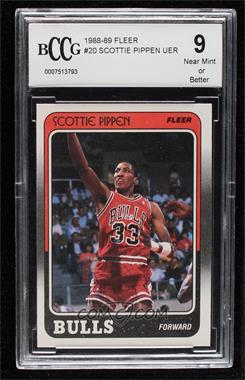 1988-89 Fleer - [Base] #20 - Scottie Pippen [BCCG 9 Near Mint or Better]