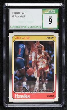 1988-89 Fleer - [Base] #4 - Spud Webb [CSG 9 Mint]