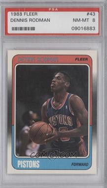 1988-89 Fleer - [Base] #43 - Dennis Rodman [PSA 8 NM‑MT]