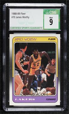 1988-89 Fleer - [Base] #70 - James Worthy [CSG 9 Mint]