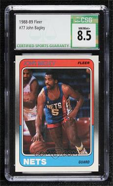 1988-89 Fleer - [Base] #77 - John Bagley [CSG 8.5 NM/Mint+]