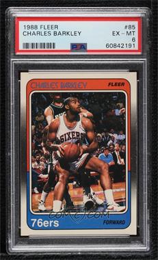 1988-89 Fleer - [Base] #85 - Charles Barkley [PSA 6 EX‑MT]