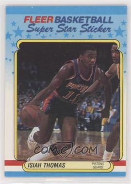 1988-89 Fleer Super Star Sticker - [Base] #10 - Isiah Thomas [Good to VG‑EX]