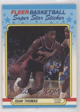 1988-89 Fleer Super Star Sticker - [Base] #10 - Isiah Thomas [EX to NM]