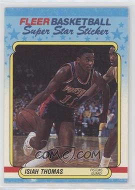 1988-89 Fleer Super Star Sticker - [Base] #10 - Isiah Thomas [Good to VG‑EX]