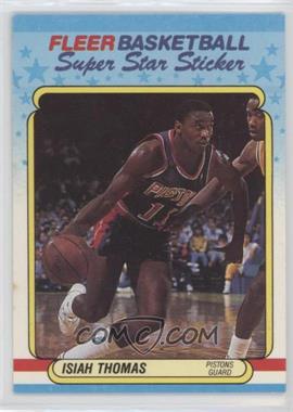 1988-89 Fleer Super Star Sticker - [Base] #10 - Isiah Thomas [EX to NM]