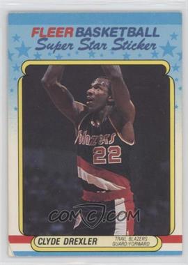 1988-89 Fleer Super Star Sticker - [Base] #3 - Clyde Drexler [Good to VG‑EX]