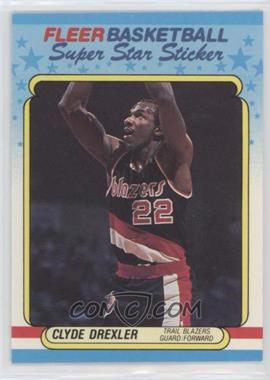 1988-89 Fleer Super Star Sticker - [Base] #3 - Clyde Drexler [Good to VG‑EX]